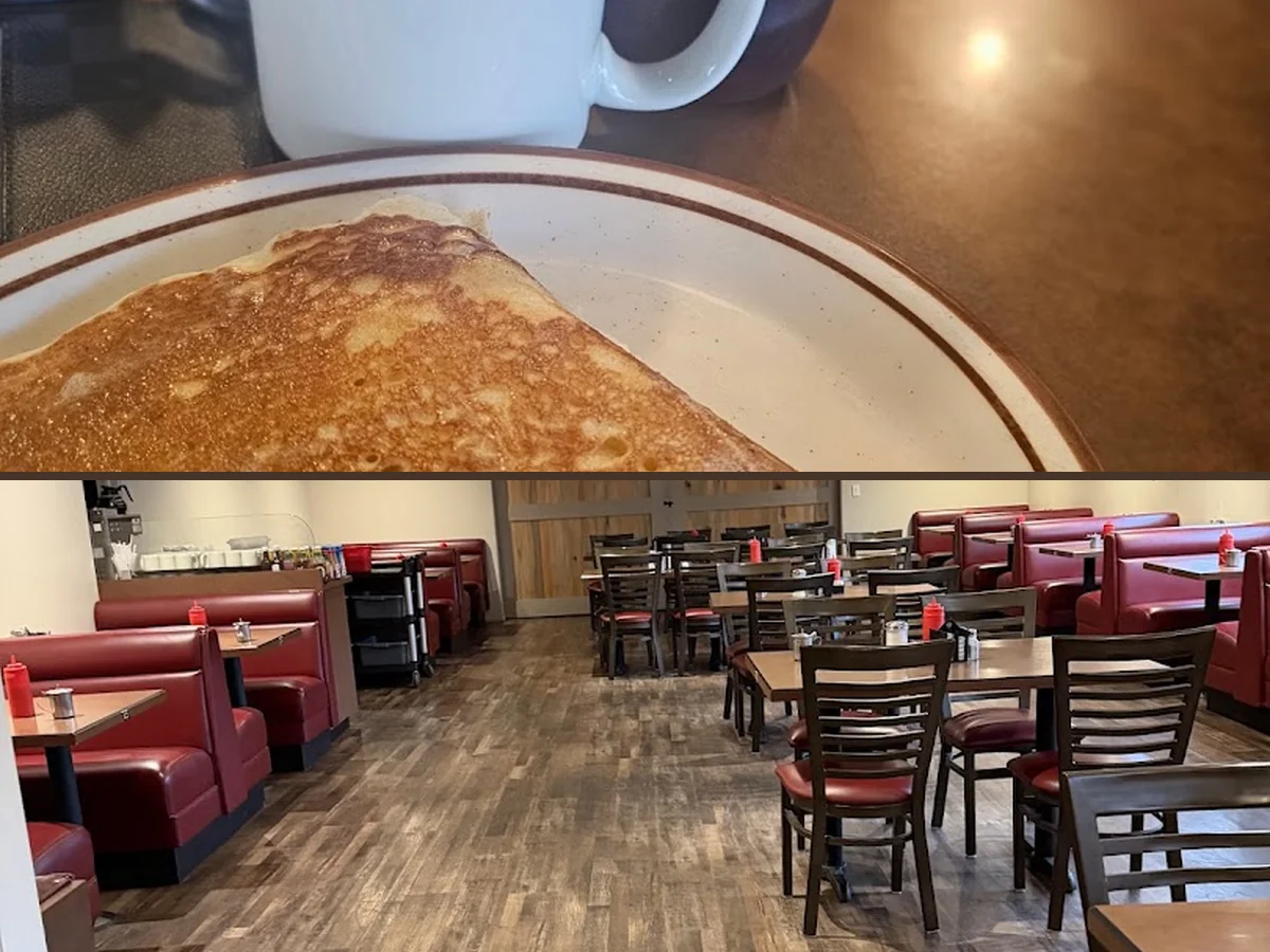 Counter service inside a family-friendly diner.